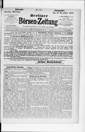 Berliner Börsen-Zeitung vom 19.12.1882
