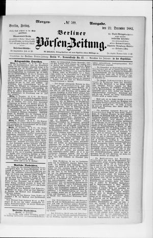 Berliner Börsen-Zeitung vom 22.12.1882