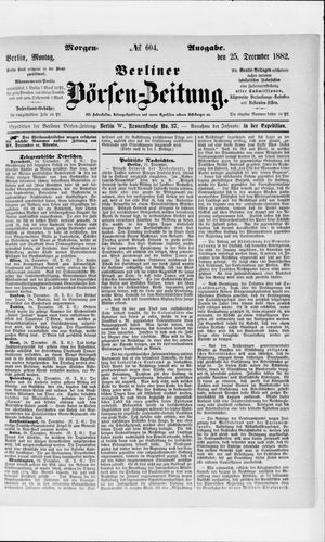 Berliner Börsen-Zeitung vom 25.12.1882