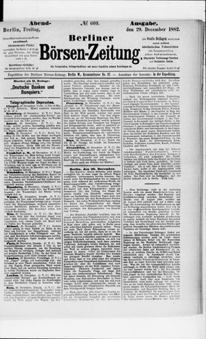 Berliner Börsen-Zeitung vom 29.12.1882