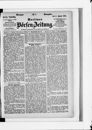 Berliner Börsen-Zeitung vom 04.01.1883