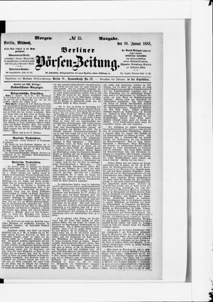 Berliner Börsen-Zeitung on Jan 10, 1883