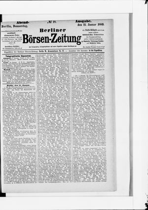 Berliner Börsen-Zeitung on Jan 11, 1883