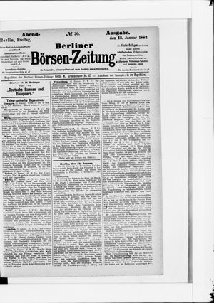 Berliner Börsen-Zeitung vom 12.01.1883