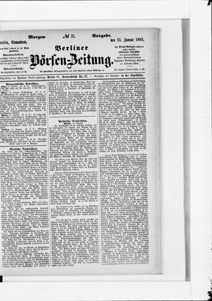 Berliner Börsen-Zeitung on Jan 13, 1883