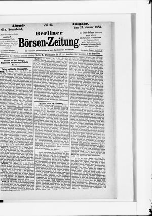 Berliner Börsen-Zeitung vom 13.01.1883