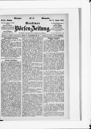 Berliner Börsen-Zeitung on Jan 14, 1883
