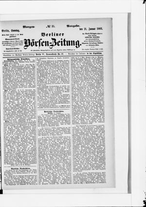 Berliner Börsen-Zeitung on Jan 21, 1883