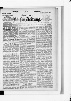 Berliner Börsen-Zeitung vom 23.01.1883