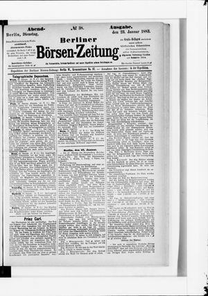 Berliner Börsen-Zeitung on Jan 23, 1883