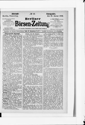 Berliner Börsen-Zeitung vom 25.01.1883
