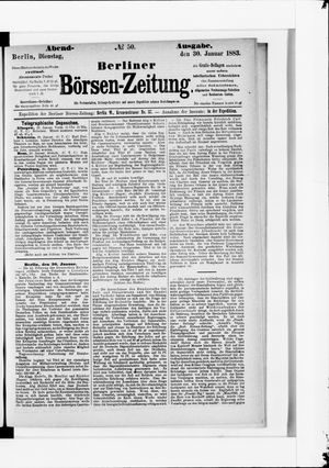 Berliner Börsen-Zeitung on Jan 30, 1883