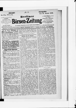 Berliner Börsen-Zeitung vom 31.01.1883