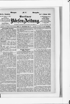 Berliner Börsen-Zeitung vom 03.02.1883