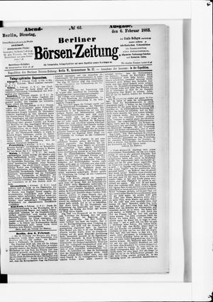 Berliner Börsen-Zeitung vom 06.02.1883