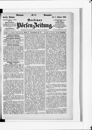 Berliner Börsen-Zeitung vom 07.02.1883