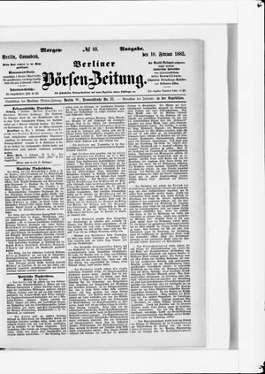 Berliner Börsen-Zeitung on Feb 10, 1883
