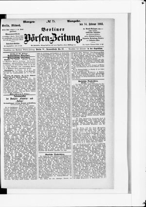Berliner Börsen-Zeitung vom 14.02.1883
