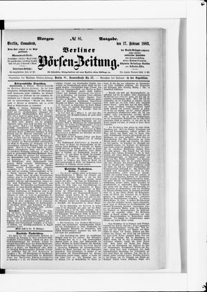 Berliner Börsen-Zeitung vom 17.02.1883