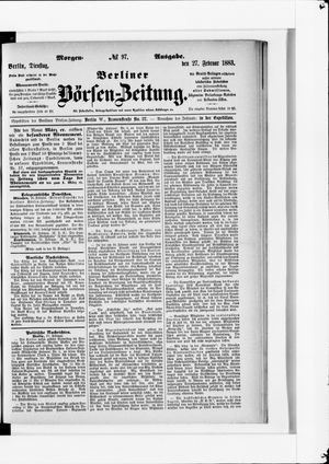 Berliner Börsen-Zeitung vom 27.02.1883