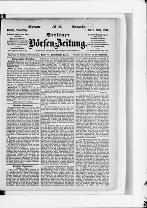 Berliner Börsen-Zeitung vom 01.03.1883