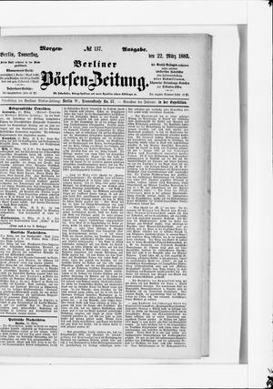 Berliner Börsen-Zeitung vom 22.03.1883