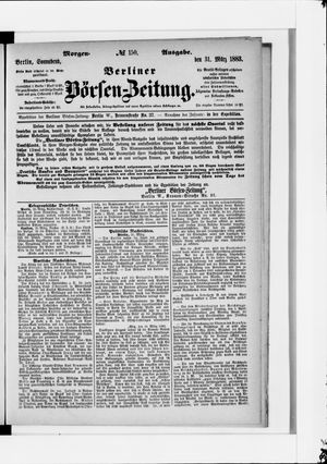 Berliner Börsen-Zeitung on Mar 31, 1883