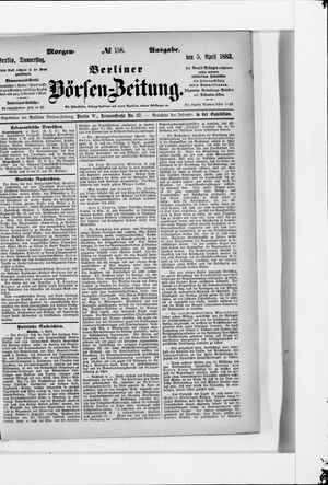 Berliner Börsen-Zeitung on Apr 5, 1883