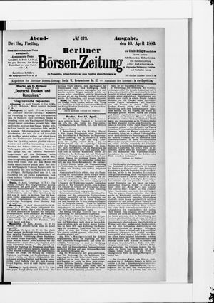 Berliner Börsen-Zeitung vom 13.04.1883