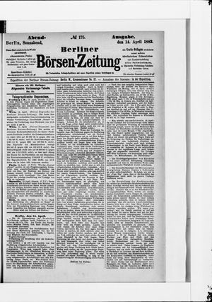 Berliner Börsen-Zeitung vom 14.04.1883