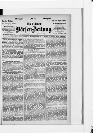 Berliner Börsen-Zeitung vom 20.04.1883