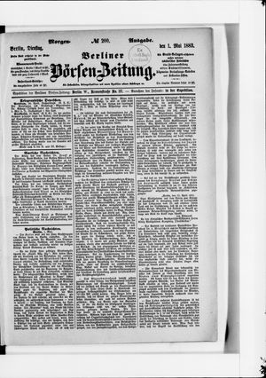 Berliner Börsen-Zeitung on May 1, 1883
