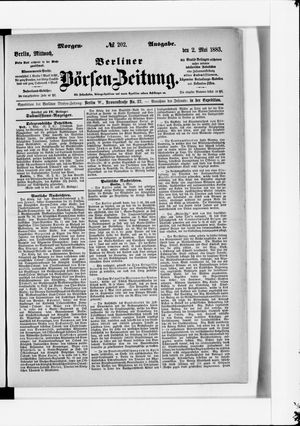 Berliner Börsen-Zeitung vom 02.05.1883