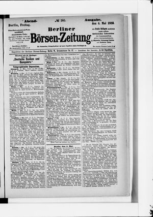 Berliner Börsen-Zeitung vom 04.05.1883