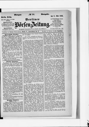 Berliner Börsen-Zeitung on May 11, 1883