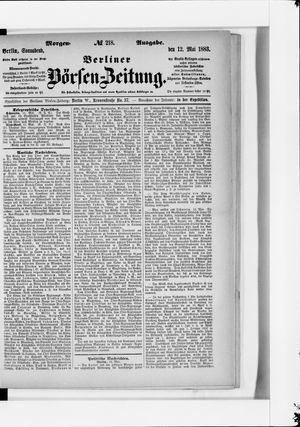 Berliner Börsen-Zeitung vom 12.05.1883