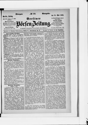 Berliner Börsen-Zeitung on May 18, 1883