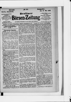 Berliner Börsen-Zeitung on May 19, 1883