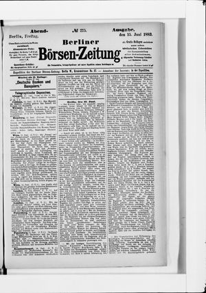 Berliner Börsen-Zeitung vom 15.06.1883