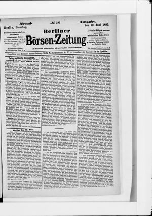 Berliner Börsen-Zeitung vom 19.06.1883