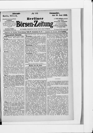 Berliner Börsen-Zeitung vom 20.06.1883