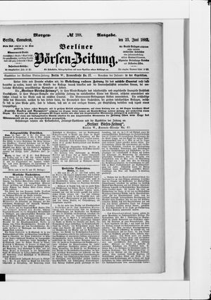 Berliner Börsen-Zeitung vom 23.06.1883
