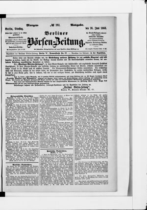 Berliner Börsen-Zeitung vom 26.06.1883