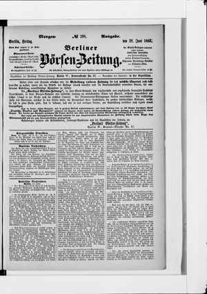 Berliner Börsen-Zeitung vom 29.06.1883