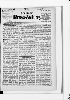 Berliner Börsen-Zeitung vom 03.07.1883