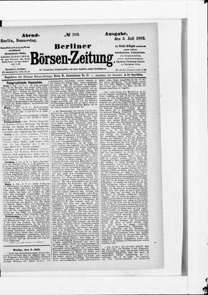 Berliner Börsen-Zeitung vom 05.07.1883