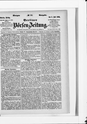 Berliner Börsen-Zeitung vom 06.07.1883