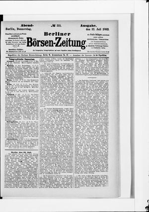 Berliner Börsen-Zeitung vom 12.07.1883