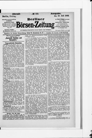 Berliner Börsen-Zeitung vom 13.07.1883