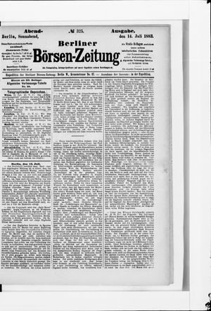 Berliner Börsen-Zeitung vom 14.07.1883